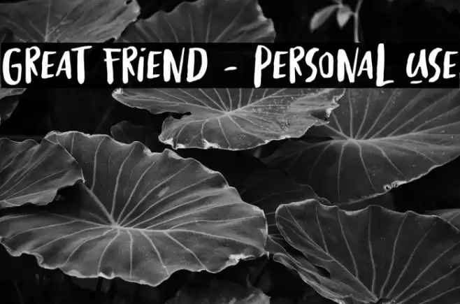 Great Friend - Personal Use Font examples
