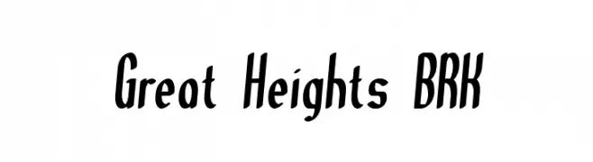 Great Heights BRK  नि: शुल्क फ़ॉन्ट्स डाउनलोड