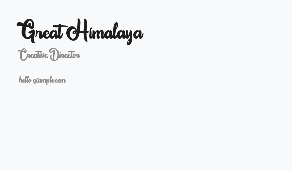 Great Himalaya Business Card