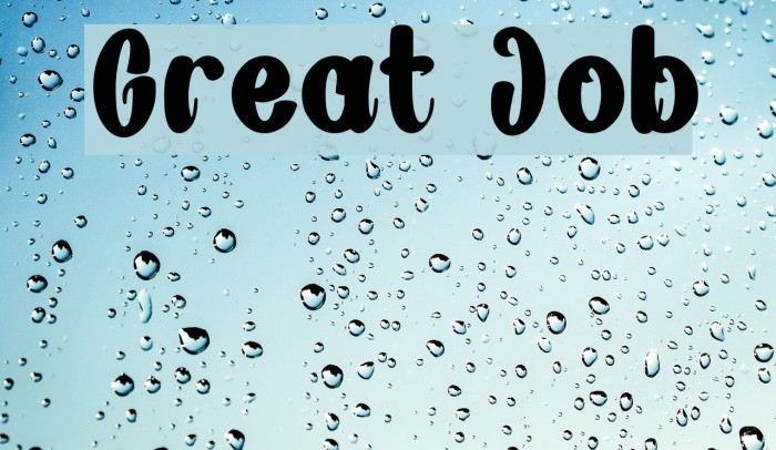 Great Job Font examples