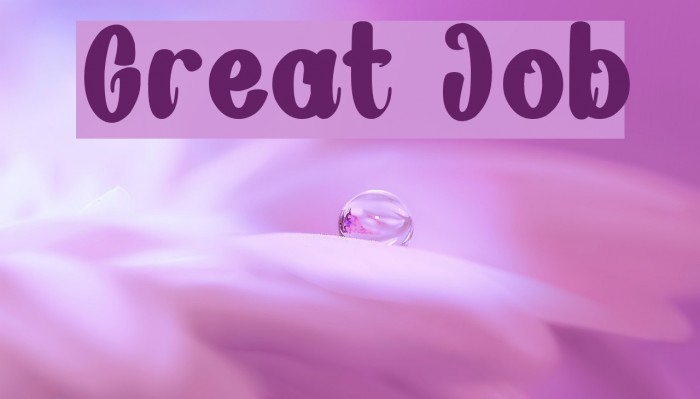 Great Job Font examples