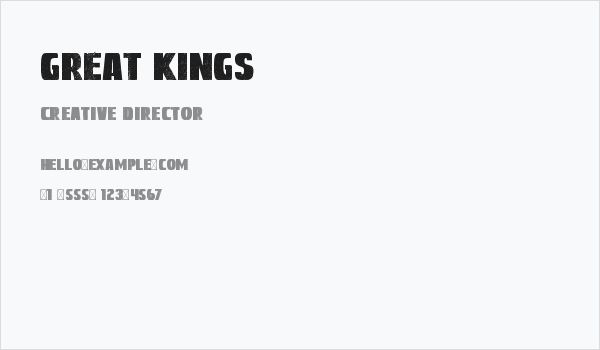 Great Kings Business Card