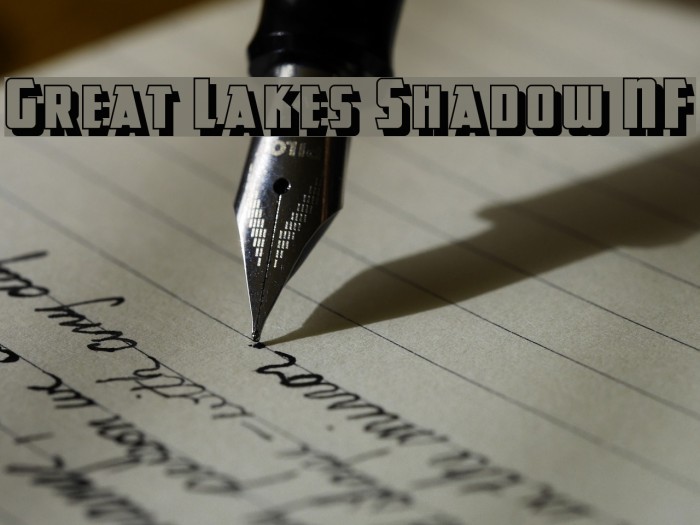 Great Lakes Shadow NF Font examples