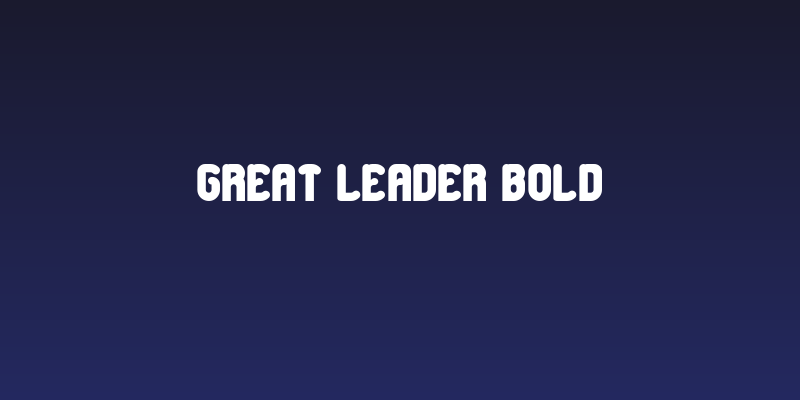 Great Leader Bold Social Header
