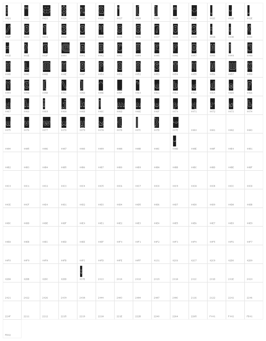 Great Leader-Hollow-Inverse Character Map