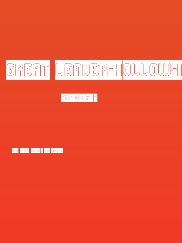 Great Leader-Hollow-Inverse Poster