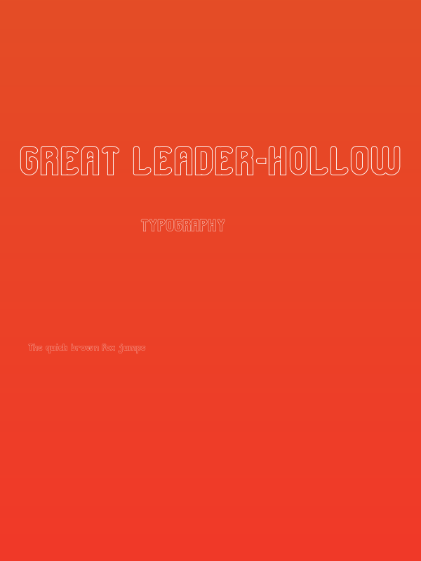 Great Leader-Hollow Poster