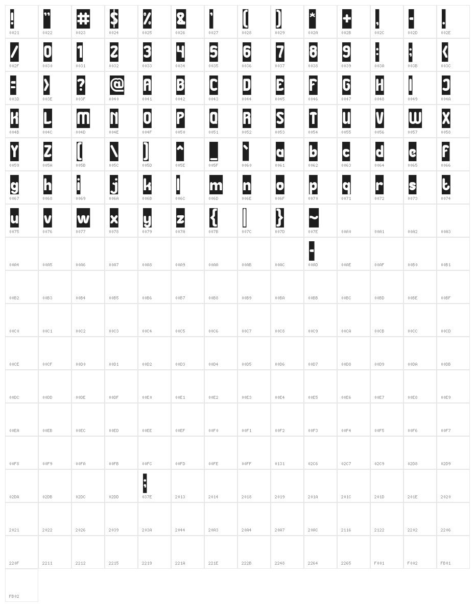 Great Leader-Inverse Character Map