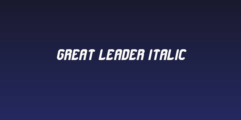 Great Leader Italic Social Header