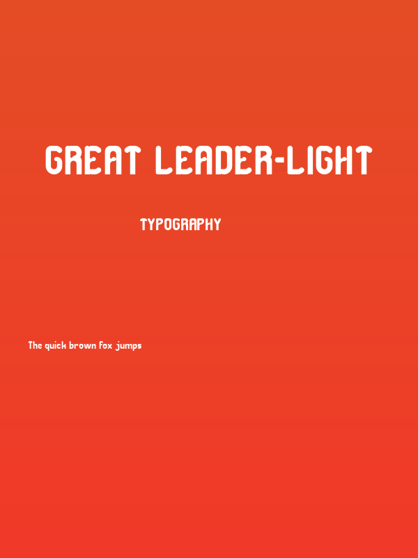 Great Leader-Light Poster