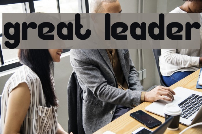 Great Leader Font examples