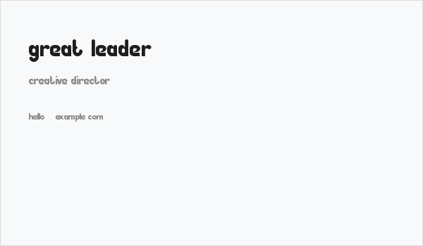 Great Leader Business Card