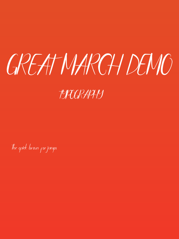 Great March Demo Poster