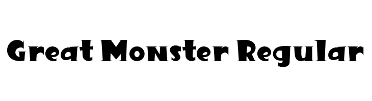 Great Monster Regular  नि: शुल्क फ़ॉन्ट्स डाउनलोड