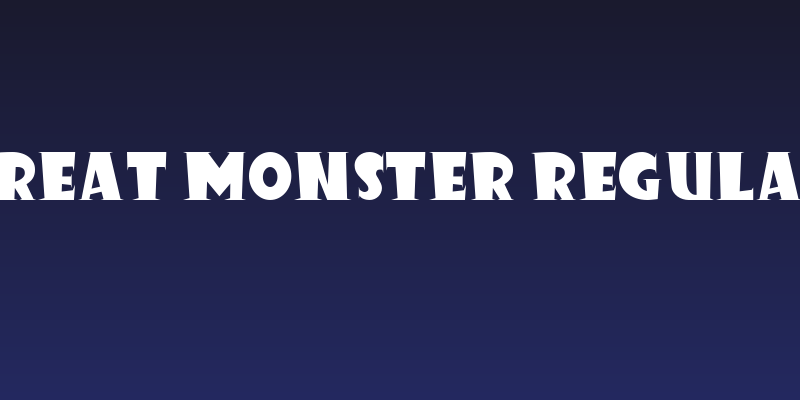 Great Monster Regular Social Header