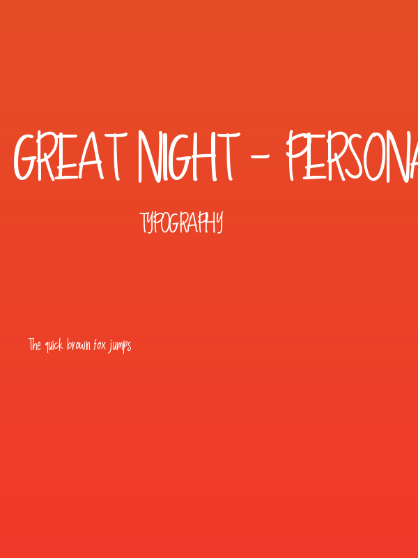 Great Night - Personal Use Poster