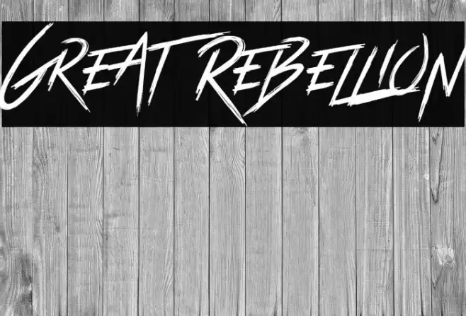 Great Rebellion Font examples