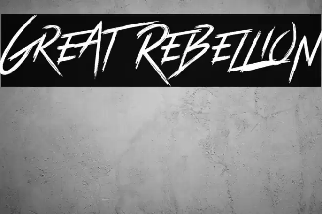 Great Rebellion Font examples