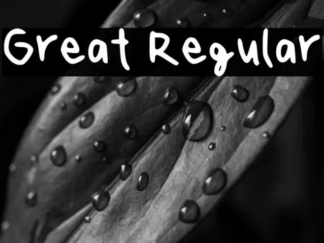 Great Regular Font examples