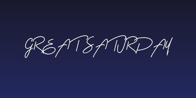 Great Saturday Social Header