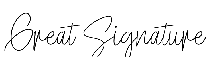 Great Signature  नि: शुल्क फ़ॉन्ट्स डाउनलोड