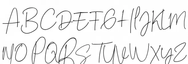 Great Signature फ़ॉन्ट अपरकेस