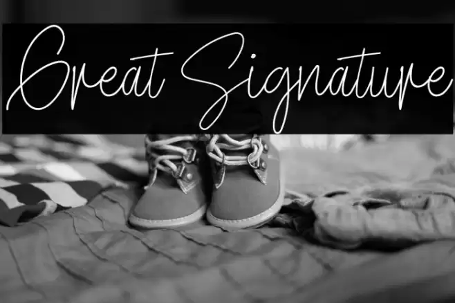 Great Signature Font examples
