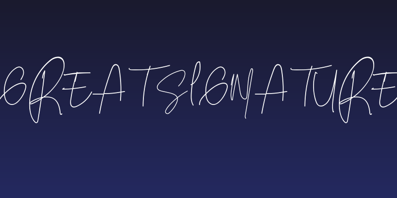 Great Signature Social Header