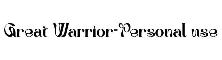 Great Warrior-Personal use Fuentes