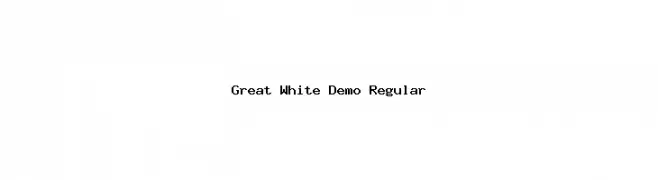 Great White Demo Regular フォント