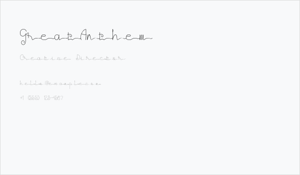 GreatAnthem Business Card