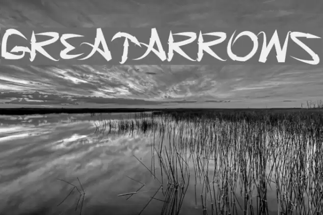 GreatArrows Font examples