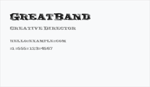 GreatBand Business Card