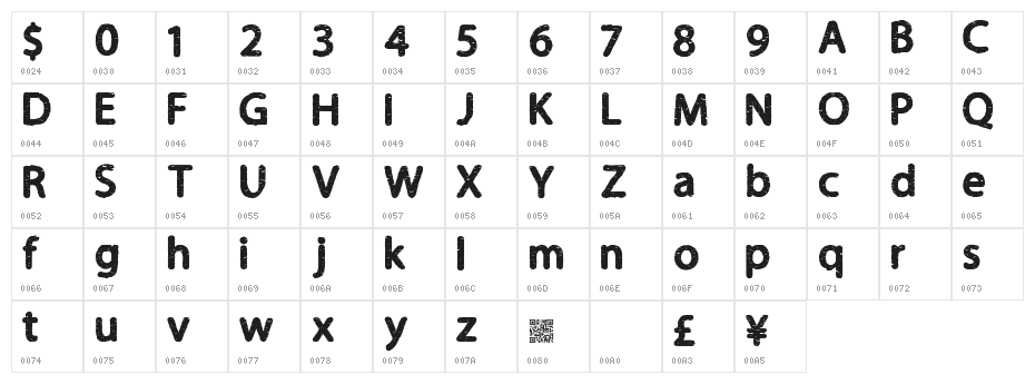 GreatCamp Character Map