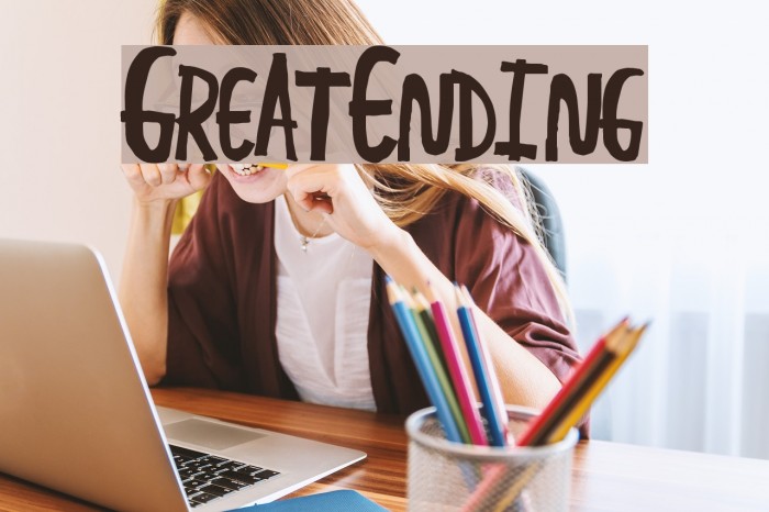 GreatEnding Font examples
