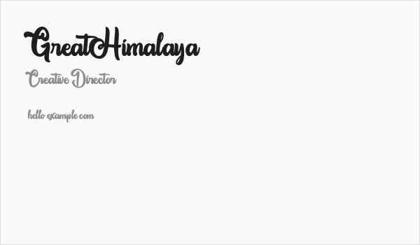 GreatHimalaya Business Card