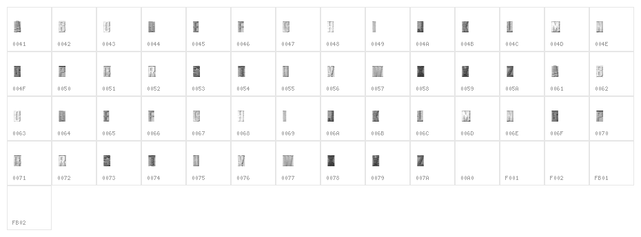 GreatHorizons Character Map