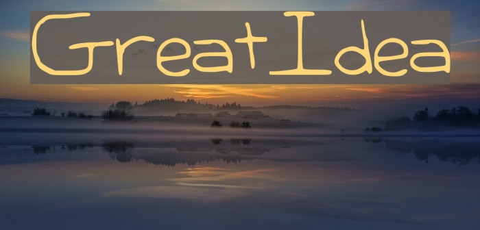GreatIdea Font examples