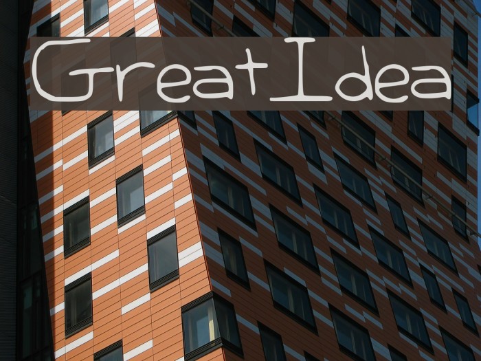 GreatIdea Font examples
