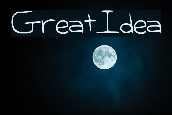 GreatIdea Font examples