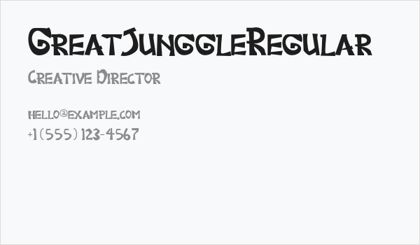GreatJunggleRegular Business Card