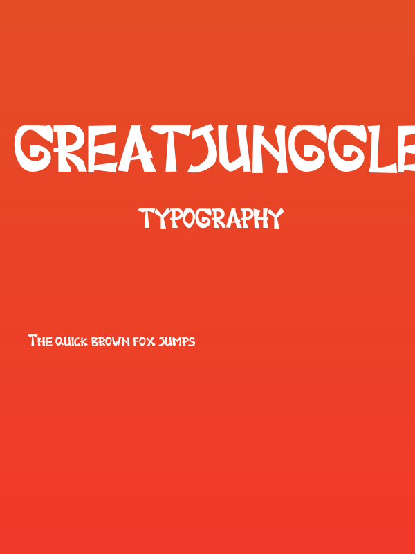 GreatJunggleRegular Poster
