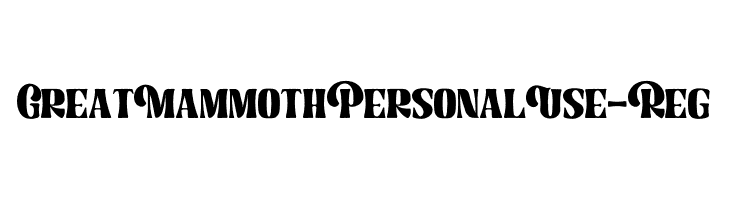 GreatMammothPersonalUse-Reg  Free Fonts Download