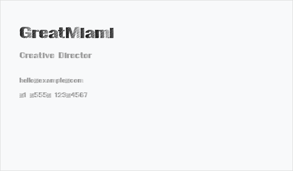 GreatMiami Business Card