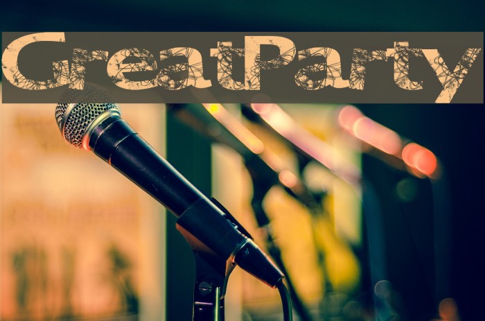 GreatParty Font examples