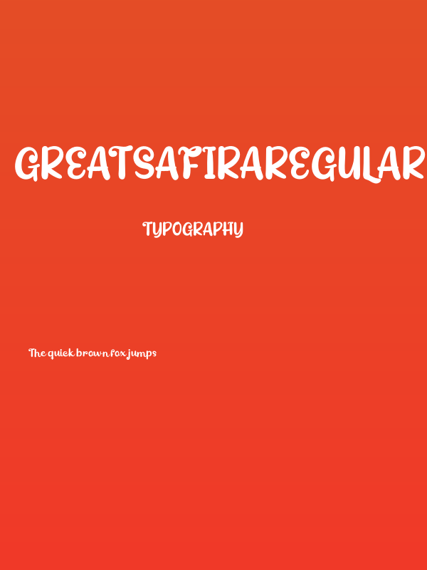 GreatSafiraRegular Poster