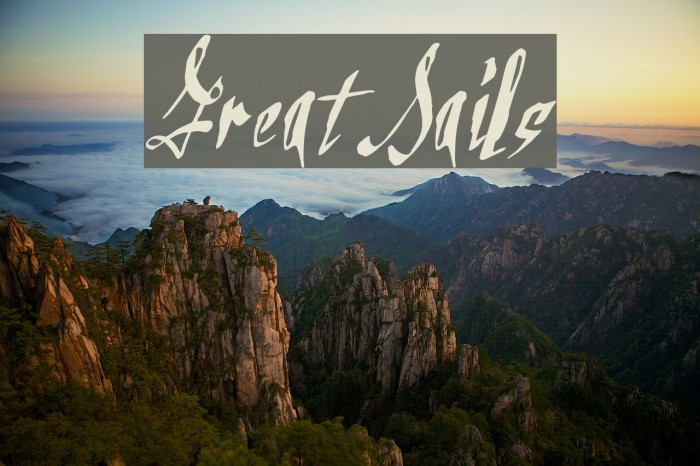GreatSails Font examples