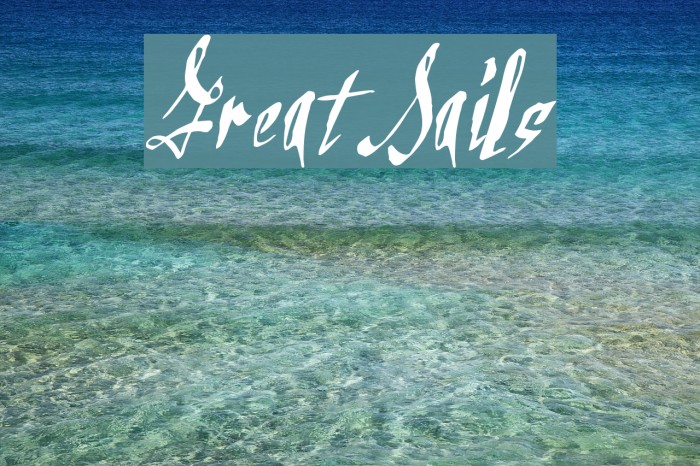 GreatSails Font examples