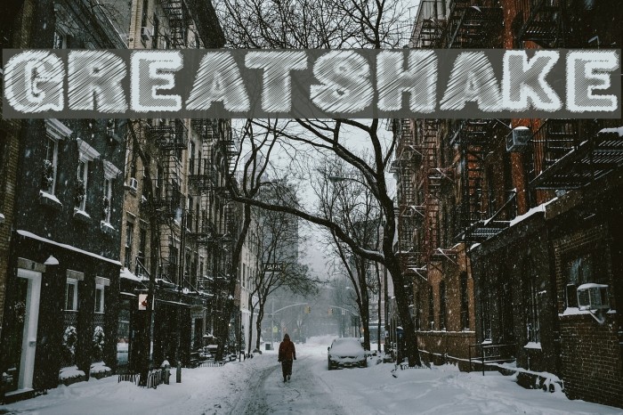 GreatShake Font examples