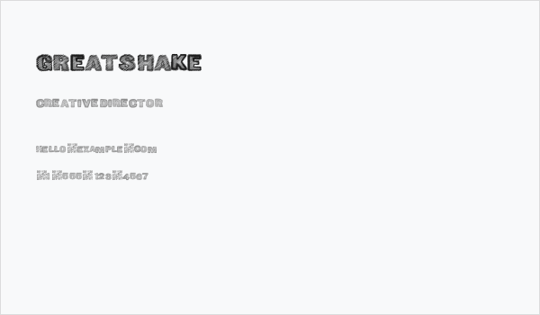 GreatShake Business Card